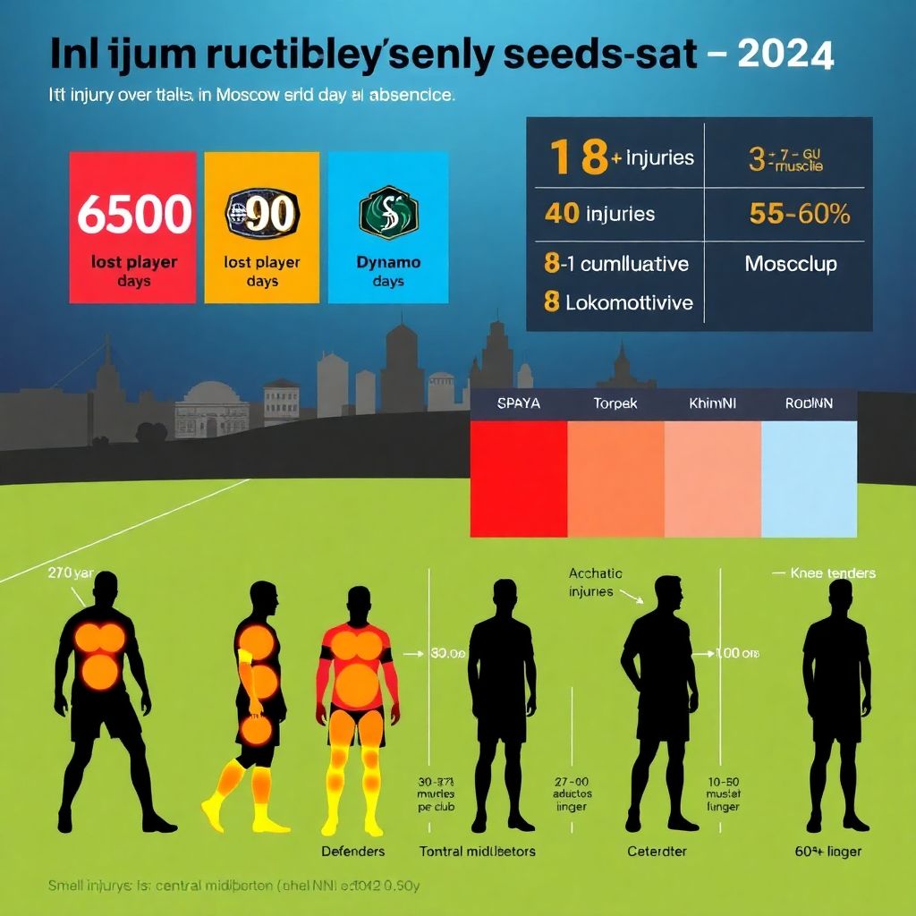 Аналитика травм и восстановлений игроков московских футбольных клубов