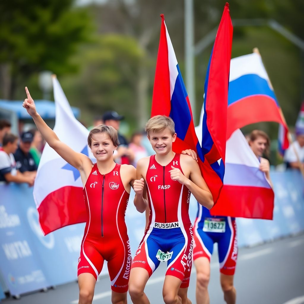 Россия возвращается в триатлон: юниоры снова под флагом и гимном страны