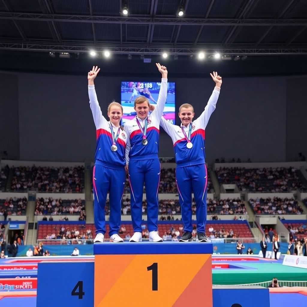 Российские батутисты выиграли золото в двойном минитрампе на ЧЕ в Портимау